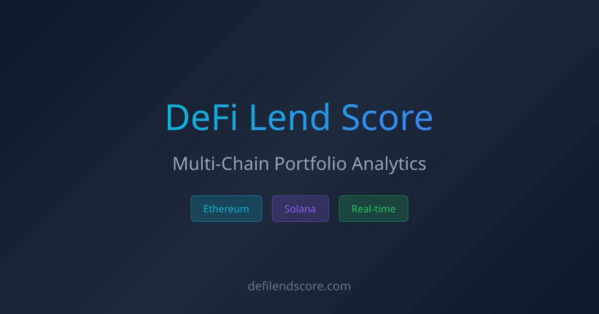 DeFi Lend Score - Wallet Credit Analysis for DeFi Lending